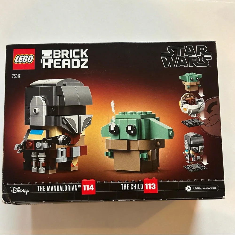 LEGO BrickHeadz Star Wars The Mandalorian & The Child New in box. Retired Set.